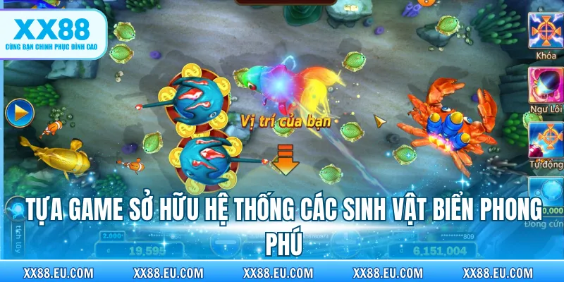 Tựa game sở hữu hệ thống các sinh vật biển phong phú